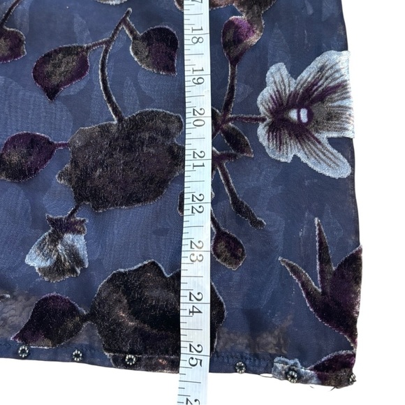 POL Velvet Floral Tank Top Fairycore Goth Woman’s Size Small - Picture 6 of 9